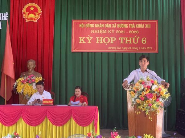 Kỳ họp thứ 6 Hội đồng nhân dân xã Hương Trà, khoá XIII